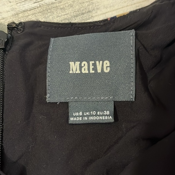 Anthropologie Maeve Elia Cold Shoulder Floral Dress Size 6 - Picture 6 of 10